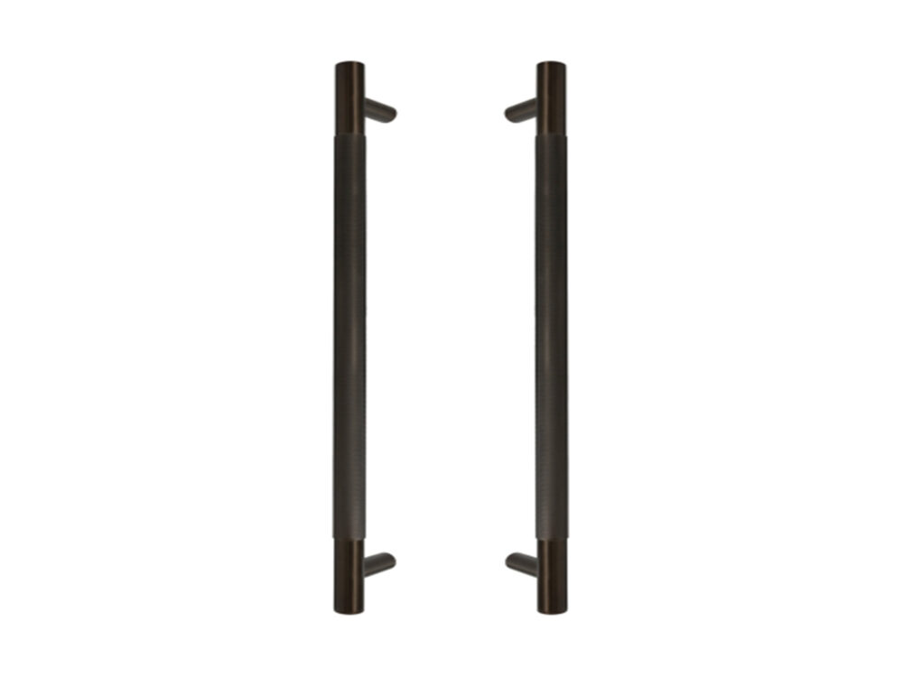 Solid Brass 450mm Diamond Knurl Round Pull Handles - Image 7