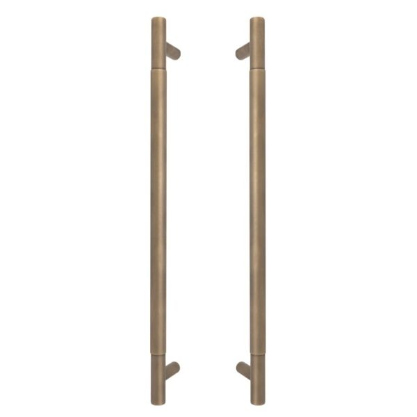 Solid Brass 450mm Plain Round Pull Handles