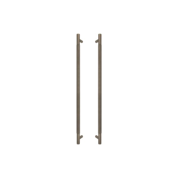 Solid Brass 600mm Diamond Knurl Round Pull Handles