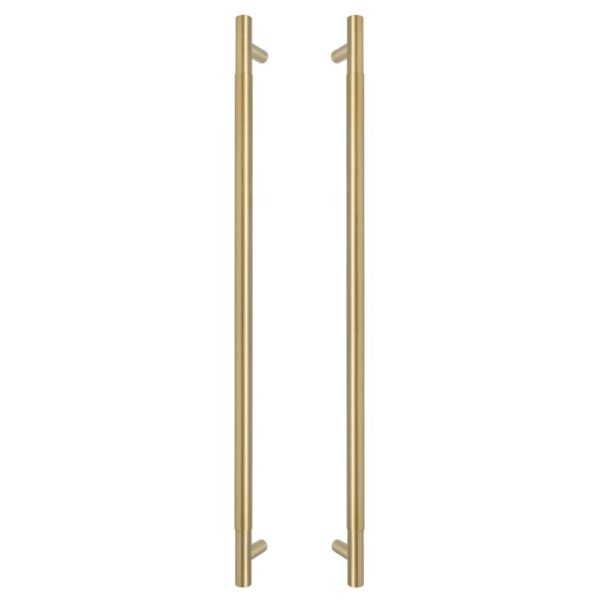 Solid Brass 600mm Plain Round Pull Handles