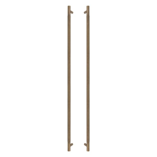 Solid Brass 900mm Linear Knurl Round Pull Handles