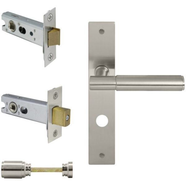 Windsor Brass Nido Privacy Set Levers On Long Plate Plain