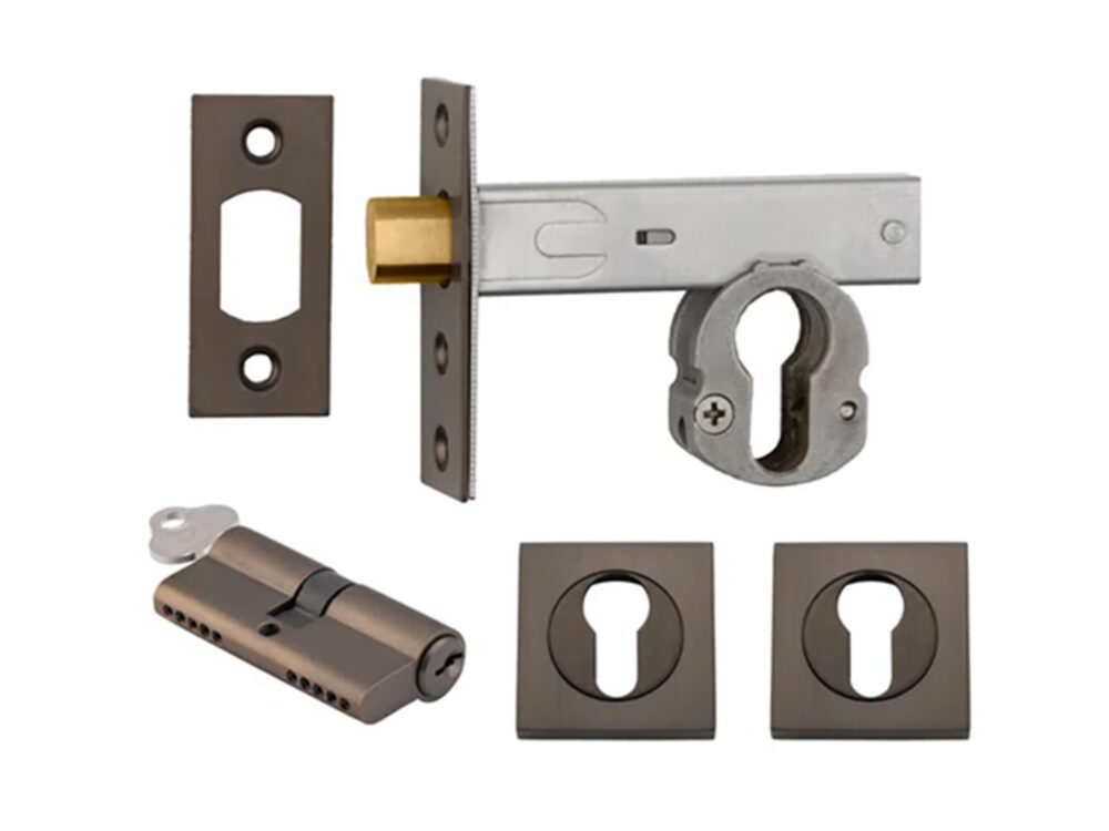 Iver Deadbolt Kit Square Escutcheon (Key/Key) - Image 5