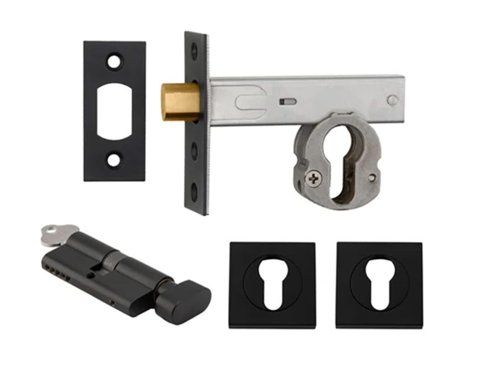 Iver Deadbolt Kit Square Escutcheon (Key/Turn) - Image 9