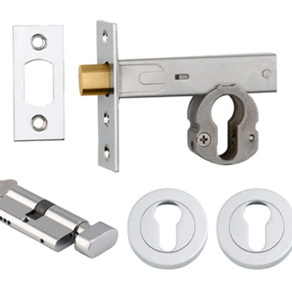 Iver Deadbolt Kit Round Escutcheon (Key/Turn)