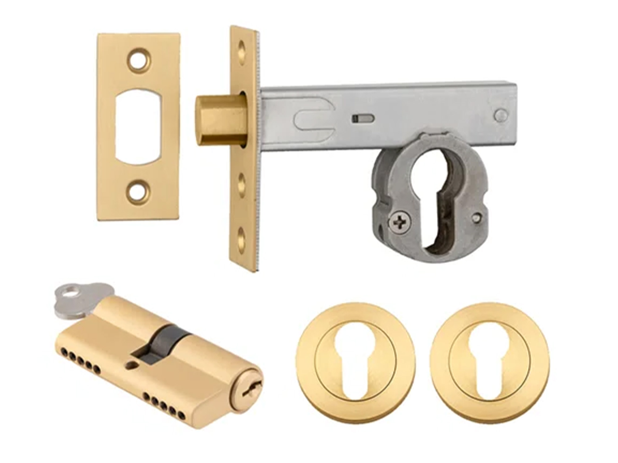 Iver Deadbolt Kit Round Escutcheon (Key/Key)