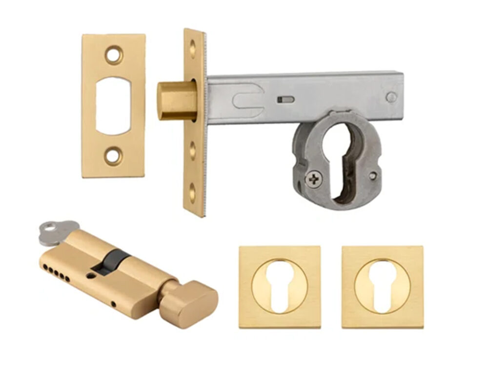 Iver Deadbolt Kit Square Escutcheon (Key/Turn) - Image 2