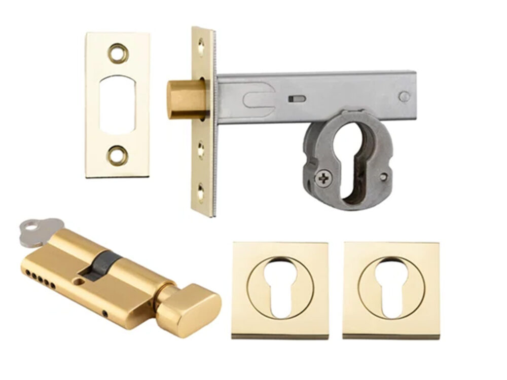 Iver Deadbolt Kit Square Escutcheon (Key/Turn) - Image 3