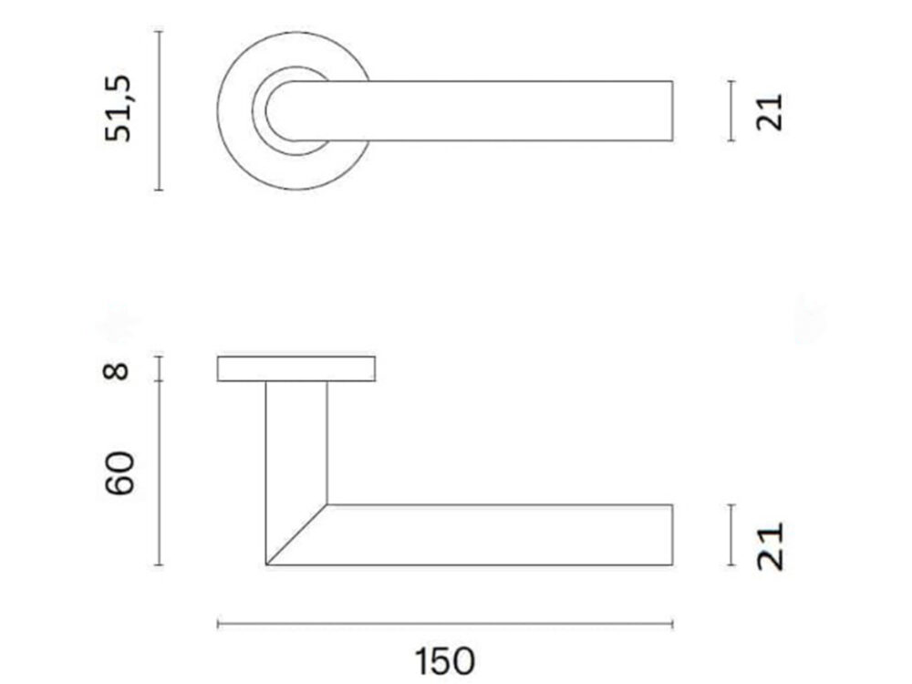 Sterk Oval 1740 Levers On 8mm Round Rose - Image 2