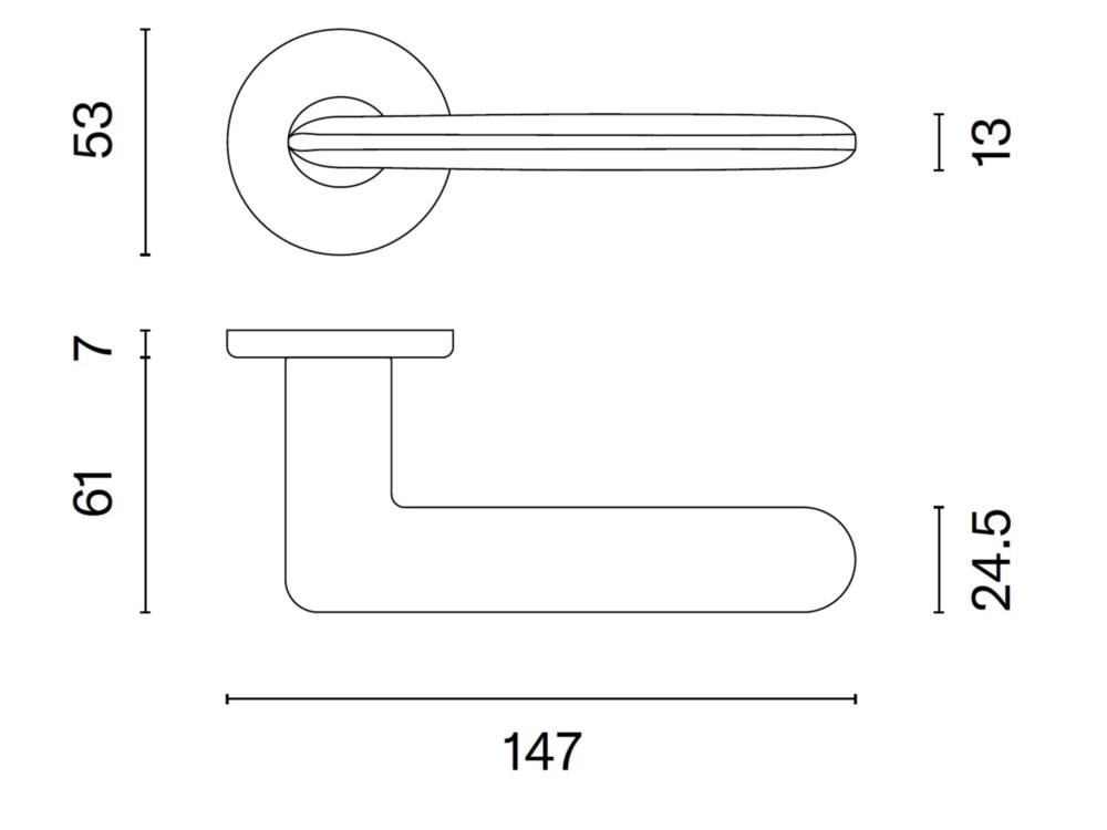 Stile Ava Levers On 7mm Round Rose - Image 4