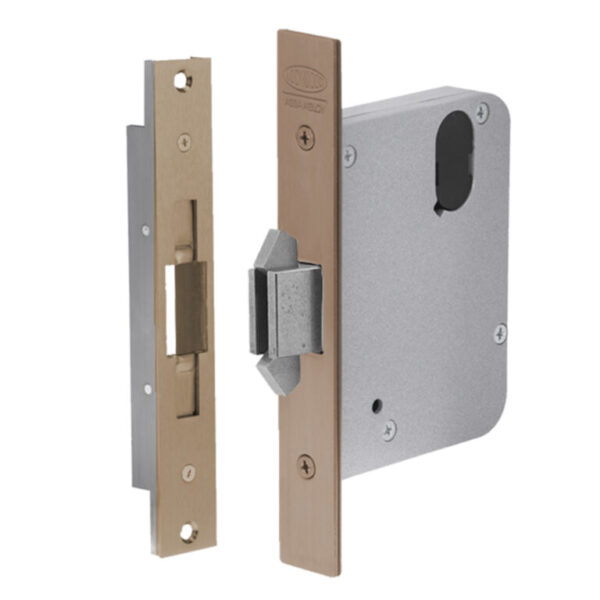 Lockwood 60mm Backset Mortice Sliding Door Lock Latching Strike