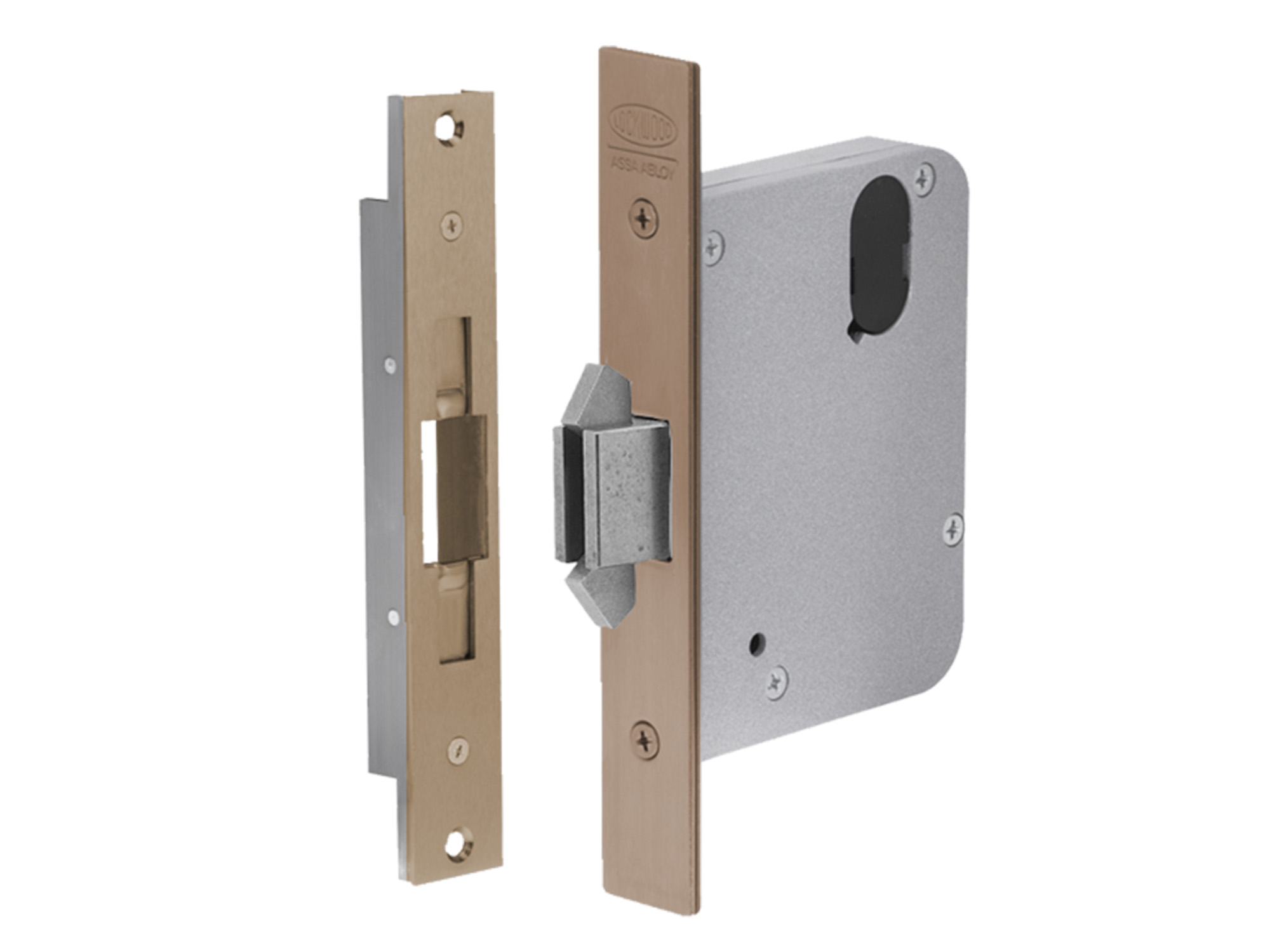 3573ORBLS Locked Lockwood 60mm Backset Mortice Sliding Door Lock Latching Strike